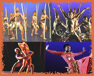 Espetáculos de dança na África do Sul